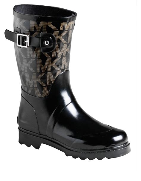 michael kors black and brown rain boots|Michael Kors women rain boots.